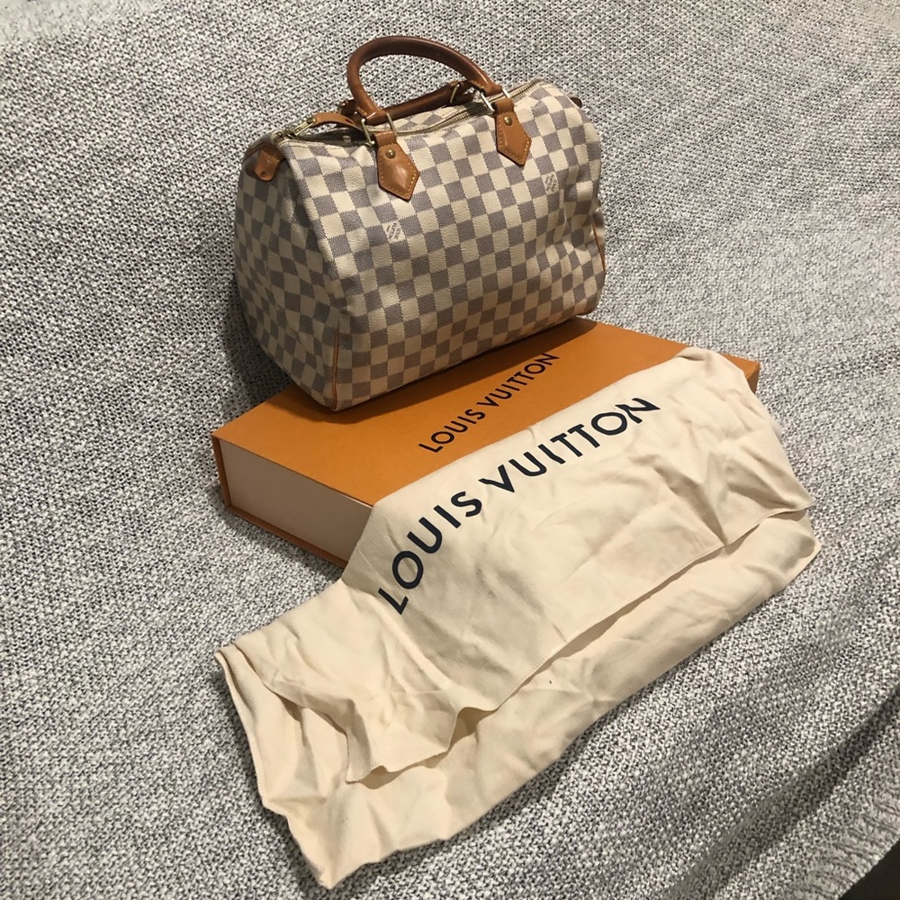 SOLD * Louis Vuitton Speedy 30 Damier Azur